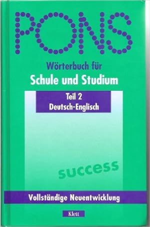 Seller image for PONS Wrterbuch fr Schule und Studium, Deutsch-Englisch, Teil II for sale by Modernes Antiquariat an der Kyll