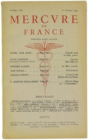 MERCURE DE FRANCE. Numéro 1082 - 1er Octobre 1953.: