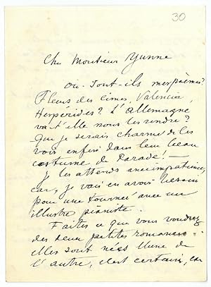 Imagen del vendedor de Eigenh. Brief mit U. a la venta por Antiquariat INLIBRIS Gilhofer Nfg. GmbH