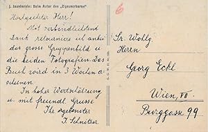 Bild des Verkufers fr Eigenh. Brief mit U. und 3 eh. (Bild-)Postkarten mit U. zum Verkauf von Antiquariat INLIBRIS Gilhofer Nfg. GmbH