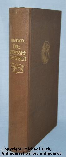 Die Odyssee Deutsch. Mit 10 Abbildungen nach Holzschnitten von Ludwig von Hofmann.