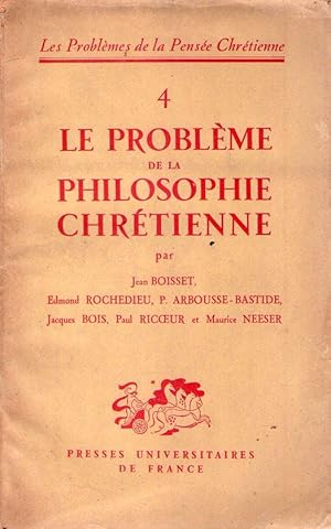 Seller image for LE PROBLEME DE LA PHILOSOPHIE CHRETIENNE for sale by Buenos Aires Libros
