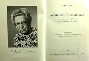 Image du vendeur pour Edith Ennen. Gesammelte Abhandlungen zum europischen Stdtewesen und zur rheinischen Geschichte. Zum 70. Geburtstag. mis en vente par Rheinlandia Verlag