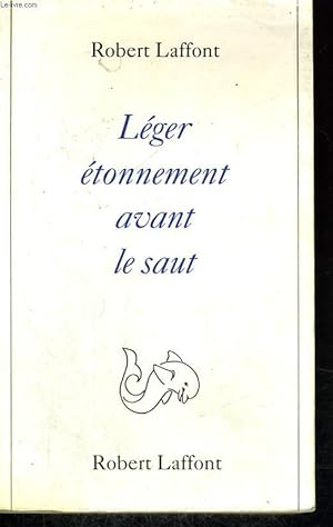 Bild des Verkufers fr LEGER ETONNEMENT AVANT LE SAUT. zum Verkauf von Le-Livre