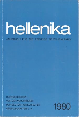 Bild des Verkufers fr Hellenika - Jahrbuch fr die Freunde Griechenlands. 1980. zum Verkauf von Bcher bei den 7 Bergen