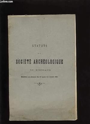 Seller image for Socit archologique de Bordeaux. But et compositions de la socit. for sale by Le-Livre