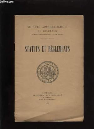 Seller image for Socit archologique de Bordeaux. Satuts et rglements. for sale by Le-Livre