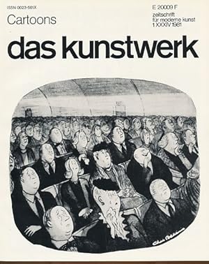 Imagen del vendedor de Das Kunstwerk. zeitschrift fr moderne kunst. Jg. 34, 1981, Nr. 1. Cartoons. Begrndet von Woldemar Klein und Leopold Zahn. a la venta por Fundus-Online GbR Borkert Schwarz Zerfa