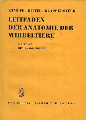 Imagen del vendedor de LEITFADEN DER ANATOMIE DER WIRBELTIERE a la venta por Le-Livre
