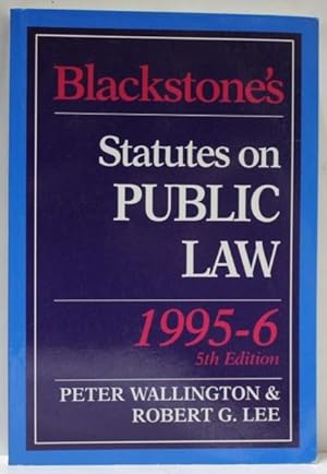 Blackstone's Statutes On Public Law