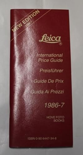 Image du vendeur pour Leica International Price Guide 1986-7 mis en vente par H4o Books