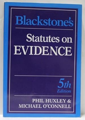 Seller image for Blackstone's Statutes On Evidence for sale by H4o Books