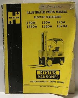 Parts Book And Instruction Manual For Hyster Electric Spacesaver