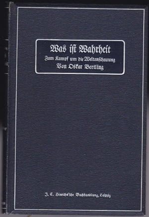 Seller image for Was ist die Wahrheit? Ein Wort zum Kampfe der Weltanschauungen for sale by Versandantiquariat Karin Dykes