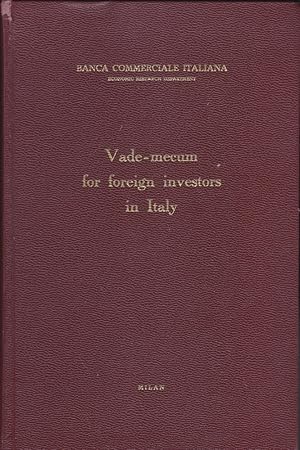 Immagine del venditore per Vade-mecum for foreign investors in Italy venduto da Versandantiquariat Karin Dykes