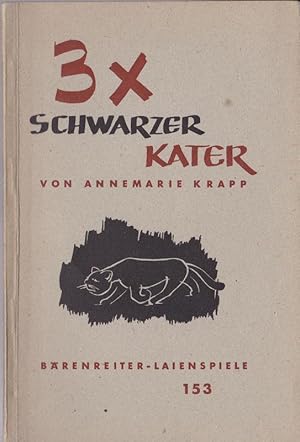 Imagen del vendedor de 3 x Schwarzer Kater a la venta por Versandantiquariat Karin Dykes