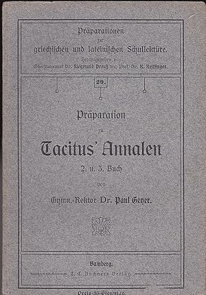 Seller image for Prparation zu Tacitus' Annalen 2. und 3. Buch for sale by Versandantiquariat Karin Dykes