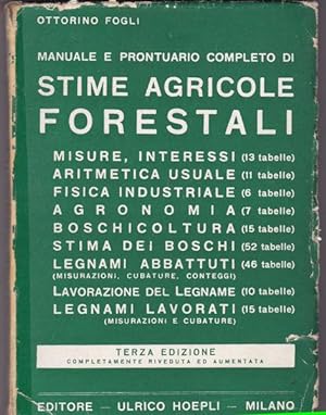 Bild des Verkufers fr Stime Agricole Forestali zum Verkauf von Versandantiquariat Karin Dykes