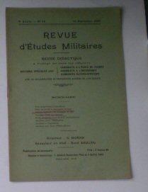 Imagen del vendedor de Revue d'Etudes Militaires, Revue Didactique, 8 e Annee, No.10, 15 Septembre 1920 a la venta por Versandantiquariat Karin Dykes