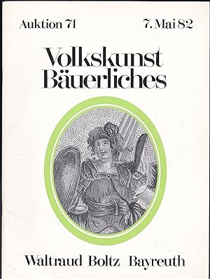 Seller image for Auktion 71, 7. Mai 1982, Volkskunst Buerliches for sale by Versandantiquariat Karin Dykes