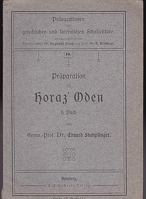 Imagen del vendedor de Prparation zu Horaz' Oden 1. Buch a la venta por Versandantiquariat Karin Dykes