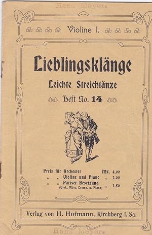 Violine 1, Lieblingsklänge, Leichte Streichtänze, Heft No. 14