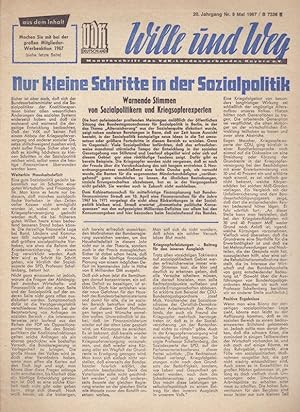 Bild des Verkufers fr Wille und Weg, Nr. 5 (Mai) 1967, Monatsschriftt zum Verkauf von Versandantiquariat Karin Dykes