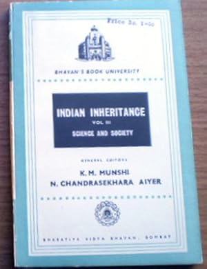 Seller image for Indian Inheritance vol 3, Science and Society for sale by Versandantiquariat Karin Dykes