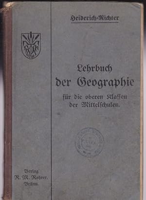 Seller image for Lehrbuch der Geographie fr die Oberklassen der deutschen Mittelschulen in der Czechoslovakischen Republik for sale by Versandantiquariat Karin Dykes