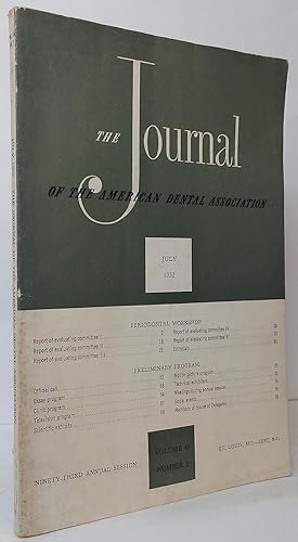 Imagen del vendedor de The Journal of the American Dental Association: July 1952, Vol. 45, No. 1 a la venta por Stephen Peterson, Bookseller