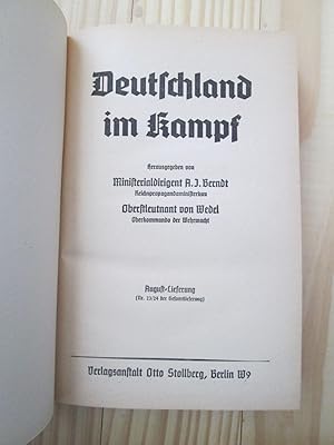 Image du vendeur pour Deutschland im Kampf : 1940 : August-Lieferung (Nr. 23 / 24 der Gesamtlieferung) mis en vente par Expatriate Bookshop of Denmark