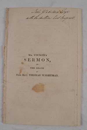 Immagine del venditore per The good and faithful servant recompensed. A sermon preached in the parish church of Wimeswold, Leicestershire; at the funeral of the Rev. Thomas Wightman, Curate, on Wednesday, December 30, 1812, published for the benefit of his family. venduto da Spike Hughes Rare Books ABA