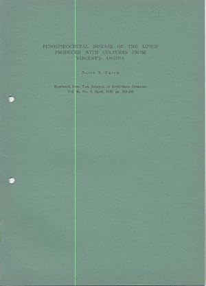 Fusospirochetal Disease of the Lungs Produced with Cultures from Vincent's Angina