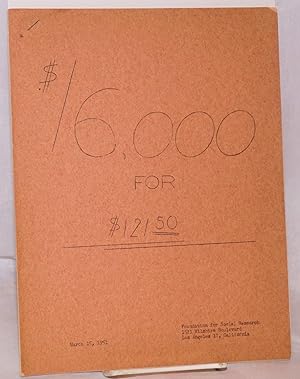 $16,000 for $121.50