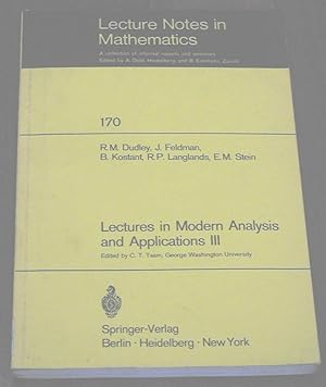 Imagen del vendedor de Lectures in Modern Analysis and Applications III. a la venta por The Book Firm