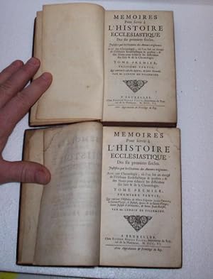 Seller image for Memoires pour servir a L'histoire Ecclesiastique des six premiers siecle ( Tome Premier - troisieme partie) Set of 2 Books. for sale by White Mountains, Rare Books and Maps