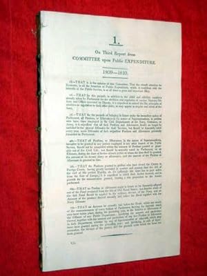 Immagine del venditore per On Third Report from Committee upon PUBLIC EXPENDITURE 1809 - 1810. House of Commons. Inc Fifth Report - Paymaster Marines & Audit of Accounts, Sixth - Collection of Taxes in Scotland, 7th - Buildings Civil & Military, 8 - Linen-Board Ireland, 9 - venduto da Tony Hutchinson