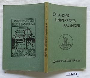 Erlanger Universitäts-Kalender - Sommer-Semester 1931