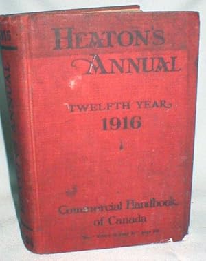 Heaton's Annual;The Commercial Handbook of Canada and Boards of Trade Register