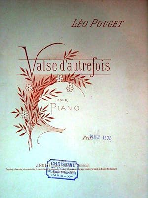 Image du vendeur pour Partition Musicale -VALSE D'AUTREFOIS - Pour piano par Lo POUGET mis en vente par JOIE DE LIRE