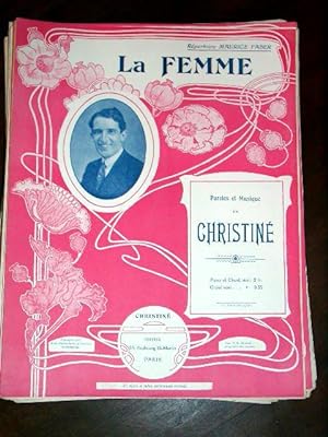 Partition musicale - LA FEMME - Répertoire de Maurice FABER; paroles & Musique de CHRISTINE - Pag...