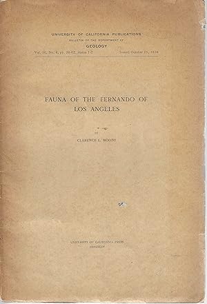 Fauna of the Fernando of Los Angeles. Bulletin of the Department of Geology, University of Califo...