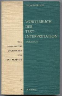 Wörterbuch der Textinterpretation. Englisch. The Field System Dictionary for Text Analysis.