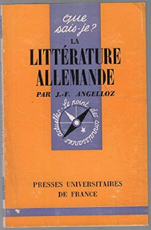 Bild des Verkufers fr La litterature allemande zum Verkauf von JLG_livres anciens et modernes