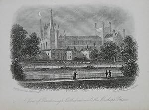 A View of Peterborough Cathedral with the Bishop's Palace.