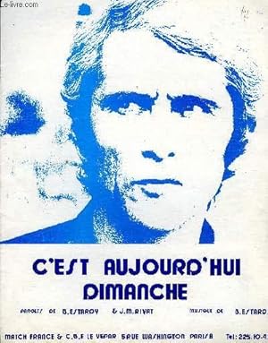 Seller image for C'EST AUJOURD'HUI DIMANCHE partition pour le chant et mlodie for sale by Le-Livre