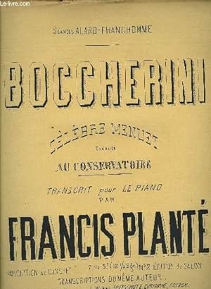 Seller image for MENUET DE BOCCHERINI transcrit pour le piano for sale by Le-Livre