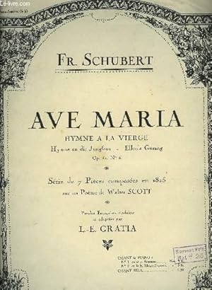 Imagen del vendedor de AVE MARIA hymne  la vierge OP.52-NVI POUR PIANO ET CHANT a la venta por Le-Livre