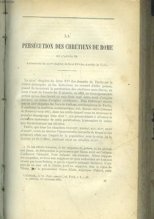Bild des Verkufers fr REVUE DES QUESTIONS HISTORIQUES - 21 ANNEE - TOME 38 - LA PERSECUTION DES CHRETIENS DE ROME EN L'ANNEE 64 - SAINT BERNARD ET LA SECONDE CROISADE - LES QUESTIONS D'ENSEIGNEMENT DANS LES CAHIERS DE 1789 - ISIDORRE DE CORDOUE ET SES OEUVRES zum Verkauf von Le-Livre