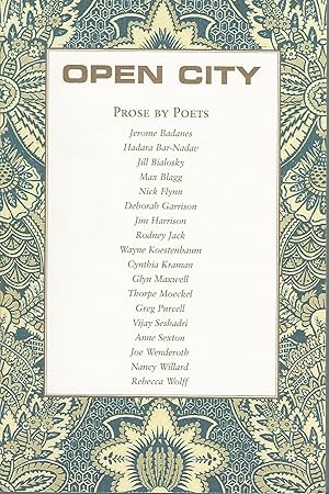 Seller image for Open City (Litrary Magazine) Number 23 (Twenty-Three: Spring/Summer 2007: Prose By Poets for sale by Dorley House Books, Inc.
